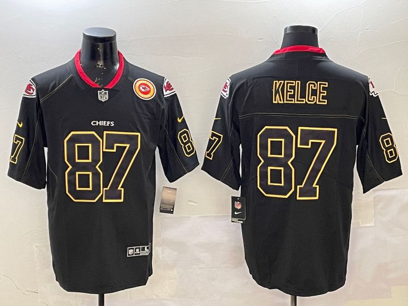 Men Kansas City Chiefs 87 Kelce Black Classic 2025 Nike Limited NFL Jersey style 4